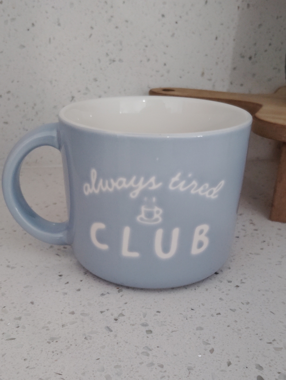 Room Essentials Blue "Always Tired Club" 14oz Stoneware Coffee Mug